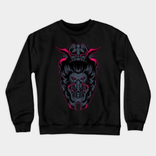 killer geisha robot head Crewneck Sweatshirt